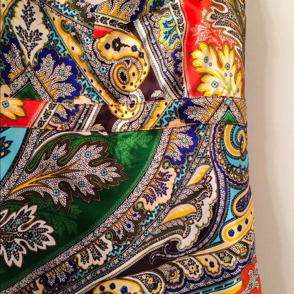 J.Crew Silk Multicolor Paisley Print Halter - Picture 4 of 10